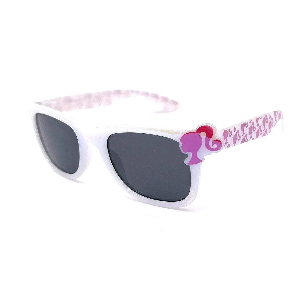 Barbie Girl's White Fashion Sunglasses with Barbie Icon 100% UV Protection Pink